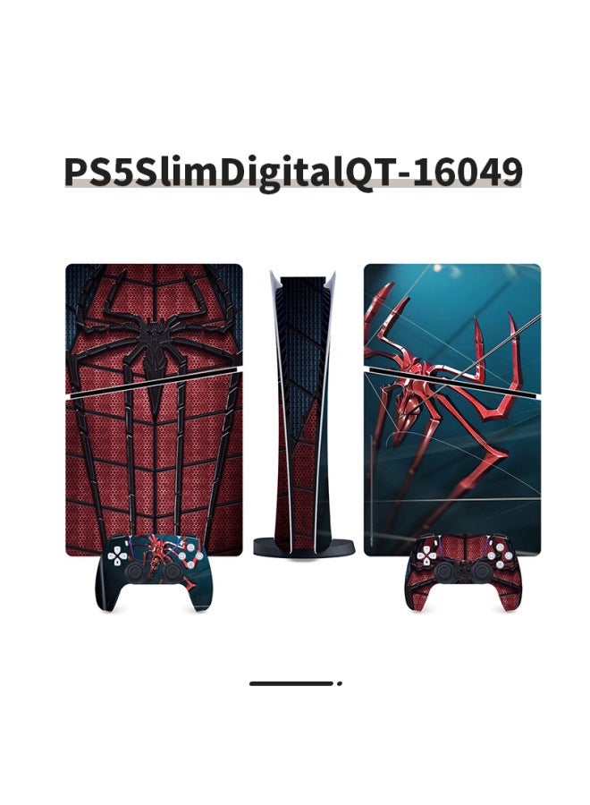 Suitable For Sony PS5 Game Console Sticker Digital Version Protective Film Fashionable Spider Series Full Set Of Sticker Film-Color:PS5SlimDigitalQT-16049 - Image 1