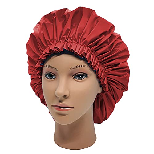 ELEBOX Premium Collection Super Jumbo Shower Cap Red - Image 3