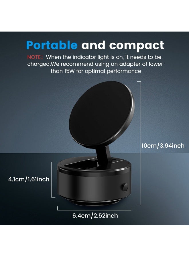 dida-cosmos Electric Vacuum Magnetic Phone Mount, 360° Rotating Suction Cup Holder, Universal Suction Cup, Magsafe Car Mount for Car, Gym, Home, Office  - Image 5