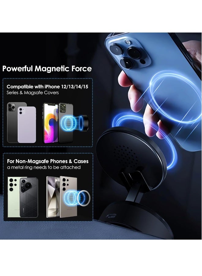 dida-cosmos Electric Vacuum Magnetic Phone Mount, 360° Rotating Suction Cup Holder, Universal Suction Cup, Magsafe Car Mount for Car, Gym, Home, Office  - Image 3