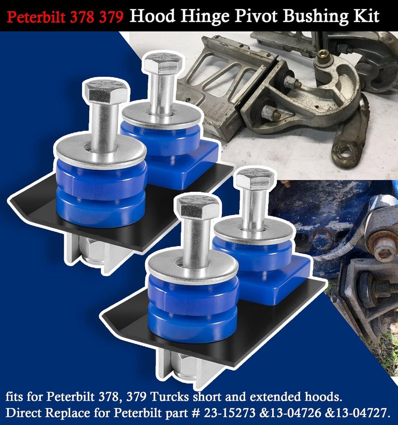 Camoo Engine Hood Pivot Bolts Bushings Kit for Peterbilt 378 379 - Image 4