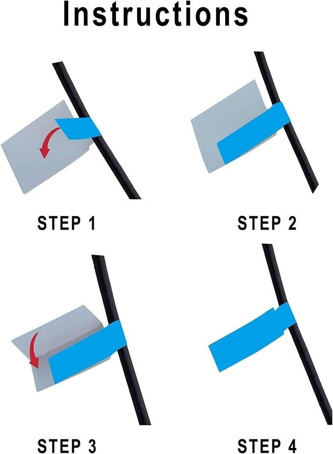 True-Ally ملصقات كابلات True-Ally، 240 قطعة، بيضاء اللون، مقاومة للماء، لتنظيم الكابلات، قابلة للكتابة عليها، ذاتية اللصق لسهولة الكتابة اليدوية. منظم كابلات - Image 5