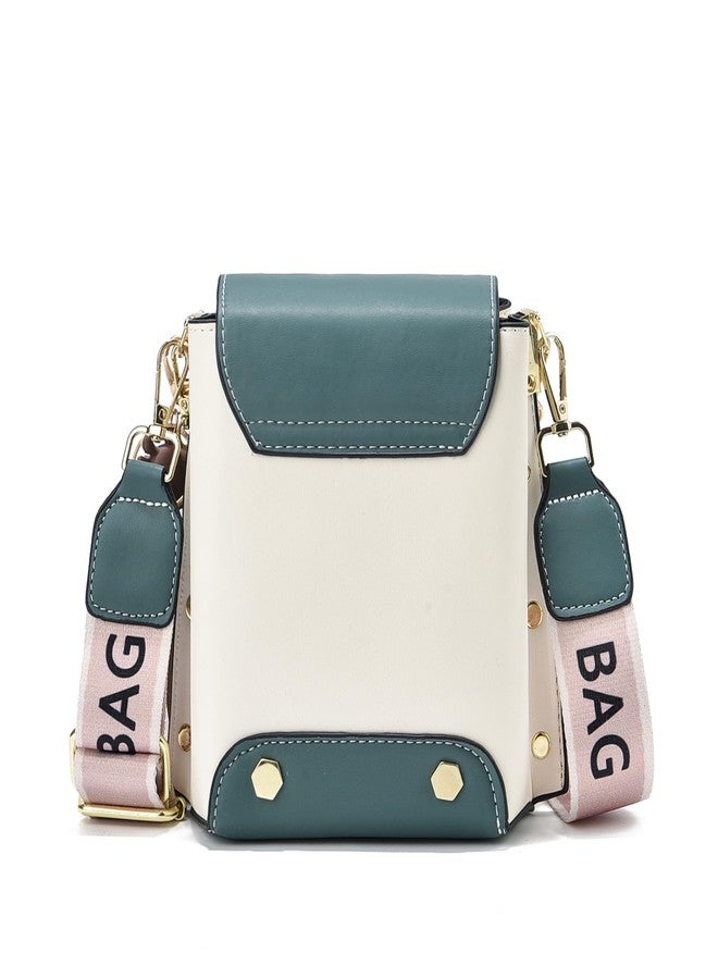 Xiaoyu Small Crossbody Bags for Women Fashion Cell Phone Purse Teenage Girls Shoulder Handbags with Wide Strap (Green) - Image 4