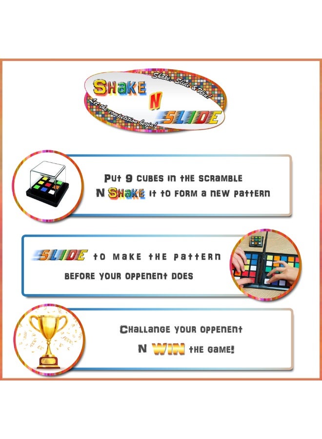 SYOSI Shake Slide Block Game, Fast-Paced Shape Matching Intelligence Board Game, Head to Head Brain Teaser for Family Game Nights, Travel-Friendly, Suitable for Kids and Adults, Ages 6+ - Image 3