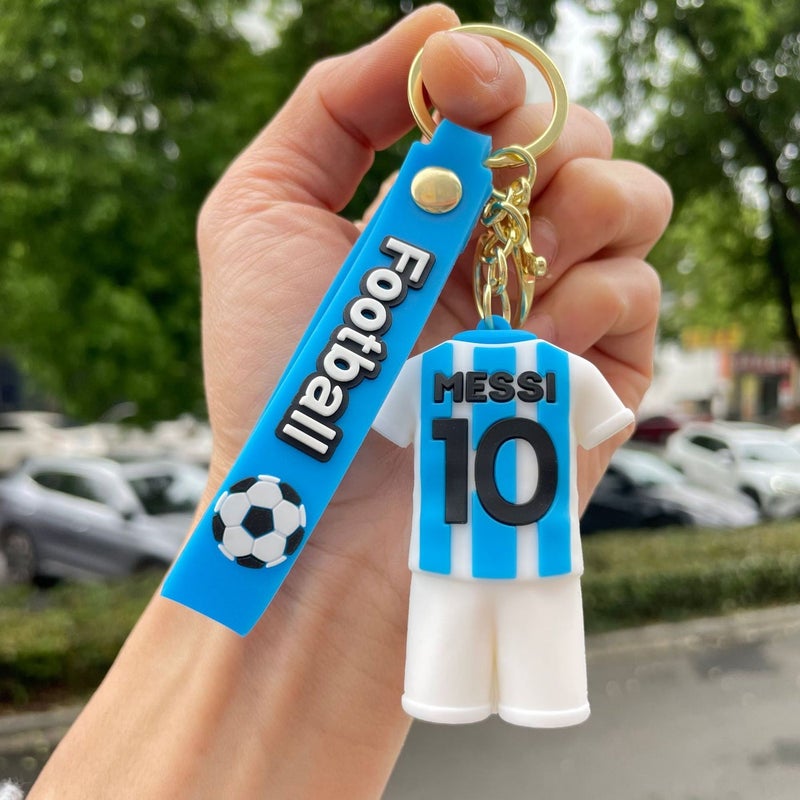 World Cup Soccer Jersey Keychain - Cartoon Figure, Backpack Pendant, Car Key Chain, Small Gift - Wholesale - Image 1