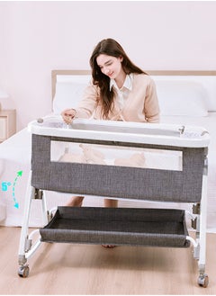 Arabest Newborn Crib, Splicing Big Bed, Portable Foldable Baby Bed, Multifunctional Movable Cradle Bed  - Image 2