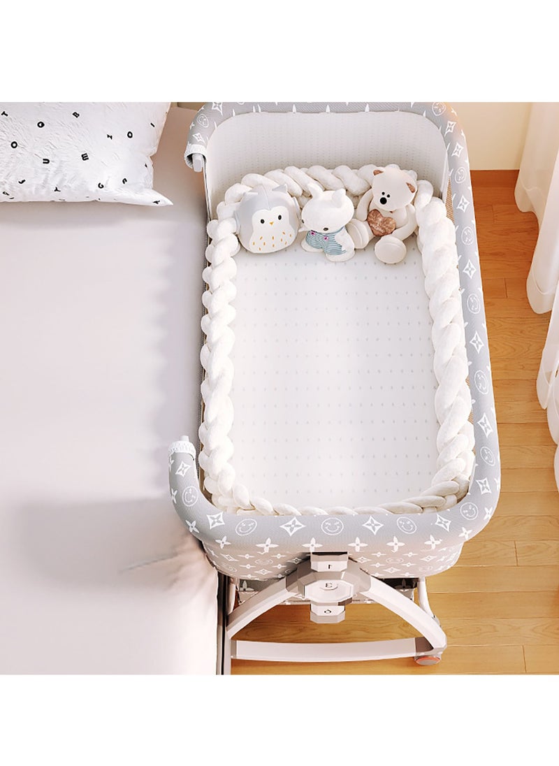 Arabest - Newborn Crib, Splicing Big Bed, Portable Foldable Baby Bed, Multifunctional Movable Cradle Bed - Image 1