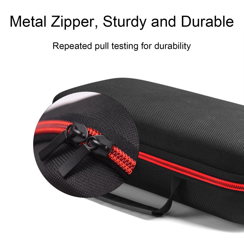 Microphone Case Dual Microphones Carrying Bag Mic Bag Storage Box Carry Case Water-resistant Shock-proof Black for Storing Two Microphones - Image 3