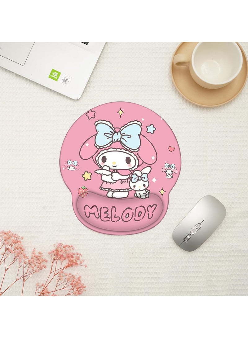 General Cute melody mouse pad with wrist rest support, anime desktop accessories office supplies, ergonomic desk laptop mouse pads  - Image 2