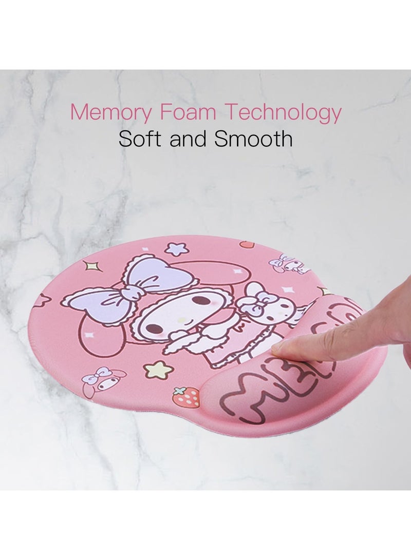 General Cute melody mouse pad with wrist rest support, anime desktop accessories office supplies, ergonomic desk laptop mouse pads  - Image 5