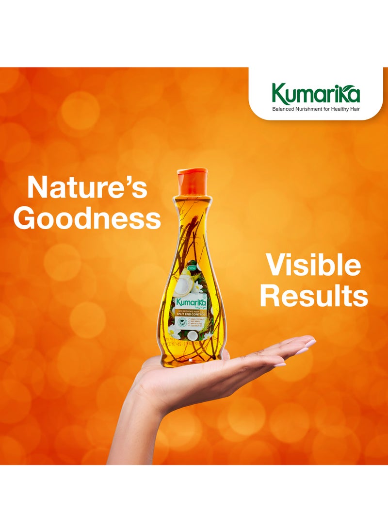 kumarika - Kumarika Nourishing Hair Oil Split End Control 200ml pack Reduce Split ends natural hair oil Infused with 100 natural extract split end treatment to give health strong shiny hair - Image 1