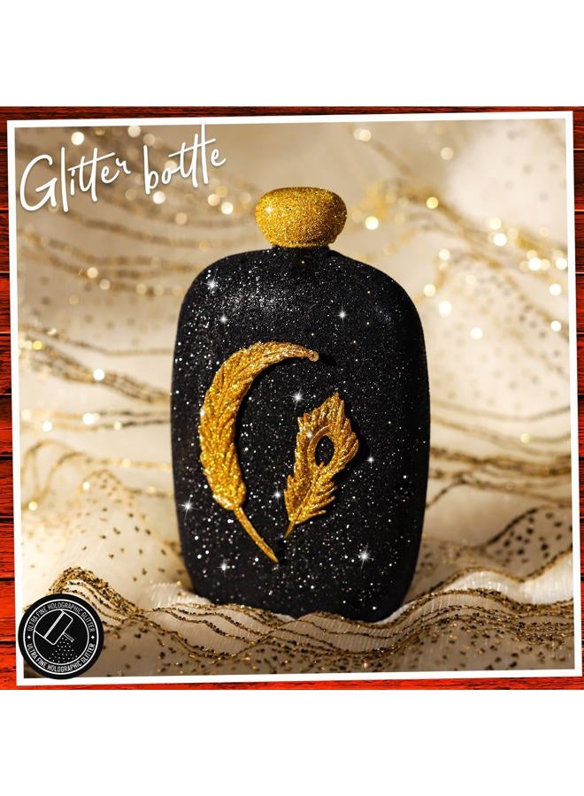 LEOBRO Black Glitter, Glitter, 150 g/5.29 oz Black Fine Glitter, Glitter for Crafts, Black Glitter Powder Craft Glitter Halloween Glitter, Extra Fine Glitter for Resin Tumbler Candle Making, DIY - Image 2