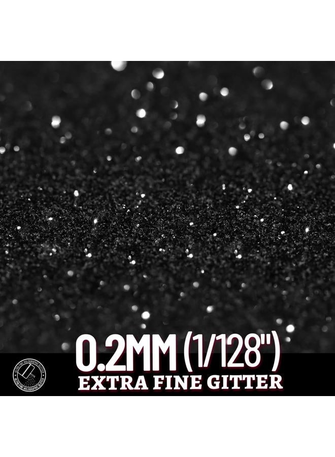 LEOBRO Black Glitter, Glitter, 150 g/5.29 oz Black Fine Glitter, Glitter for Crafts, Black Glitter Powder Craft Glitter Halloween Glitter, Extra Fine Glitter for Resin Tumbler Candle Making, DIY - Image 4