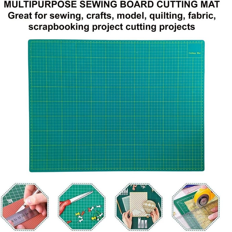 Gold Leaf GOLD LEAF A1 (60 x 45cm) Green Self-Healing Cutting Mat - Double-Sided Crafting Board for Art, Sewing, and Modelling.  - Image 2