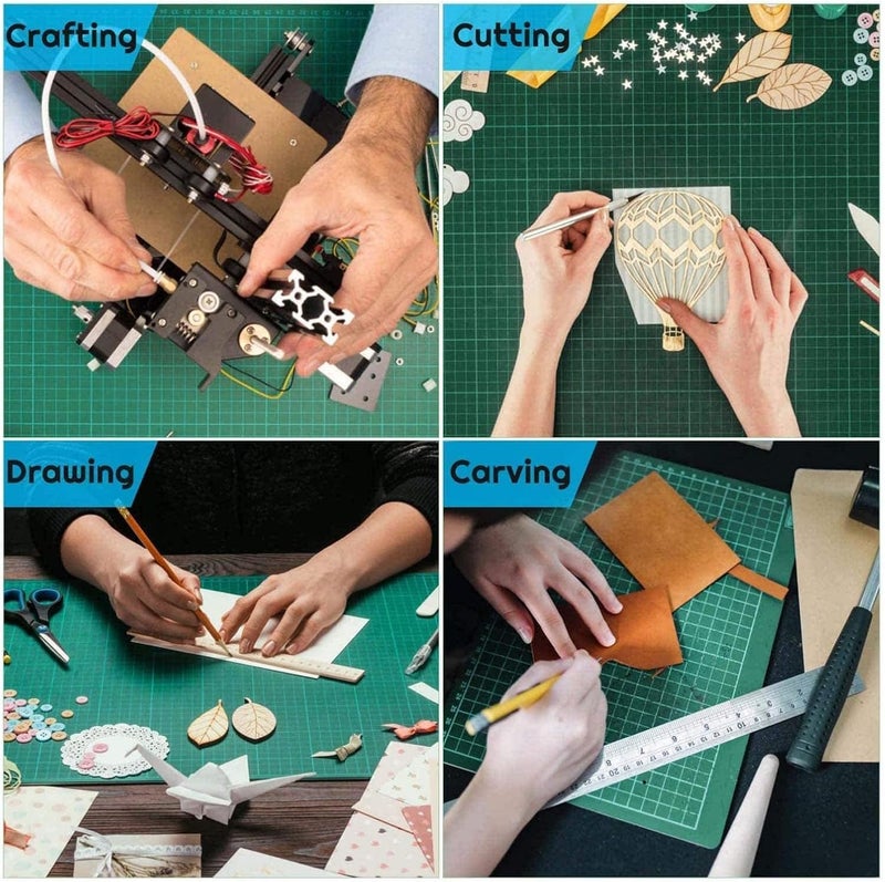 Gold Leaf GOLD LEAF A1 (60 x 45cm) Green Self-Healing Cutting Mat - Double-Sided Crafting Board for Art, Sewing, and Modelling.  - Image 5