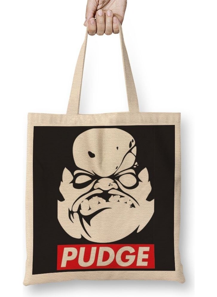 Baskı Dükkanı Print Shop Dota 2 Pudge Tote Bag Long Handle 