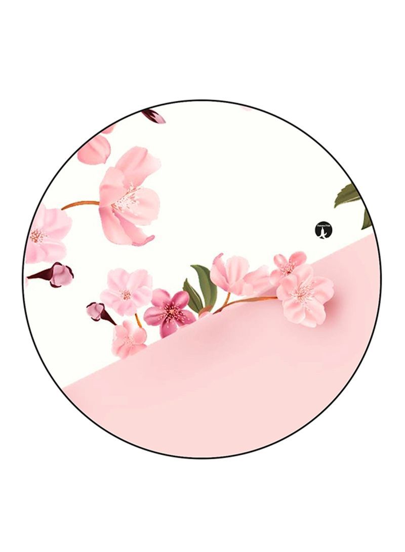 RKN Flowers Printed Mouse Pad Round  Multicolour