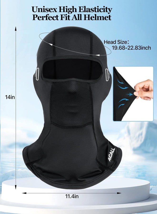 Aicall 3 Pieces Balaclava Ski Mask Quick Drying Summer Cooling UV Protector Breathable Face Mask Motorcycle Outdoor Gear for Men Women(Black) - Image 4