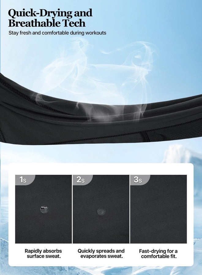 Aicall 3 Pieces Balaclava Ski Mask Quick Drying Summer Cooling UV Protector Breathable Face Mask Motorcycle Outdoor Gear for Men Women(Black) - Image 2