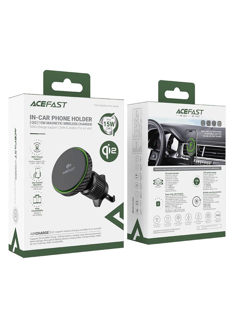 ACEFAST Fast Qi2 Wireless Charger Magnetic Car Holder D33 - Image 2
