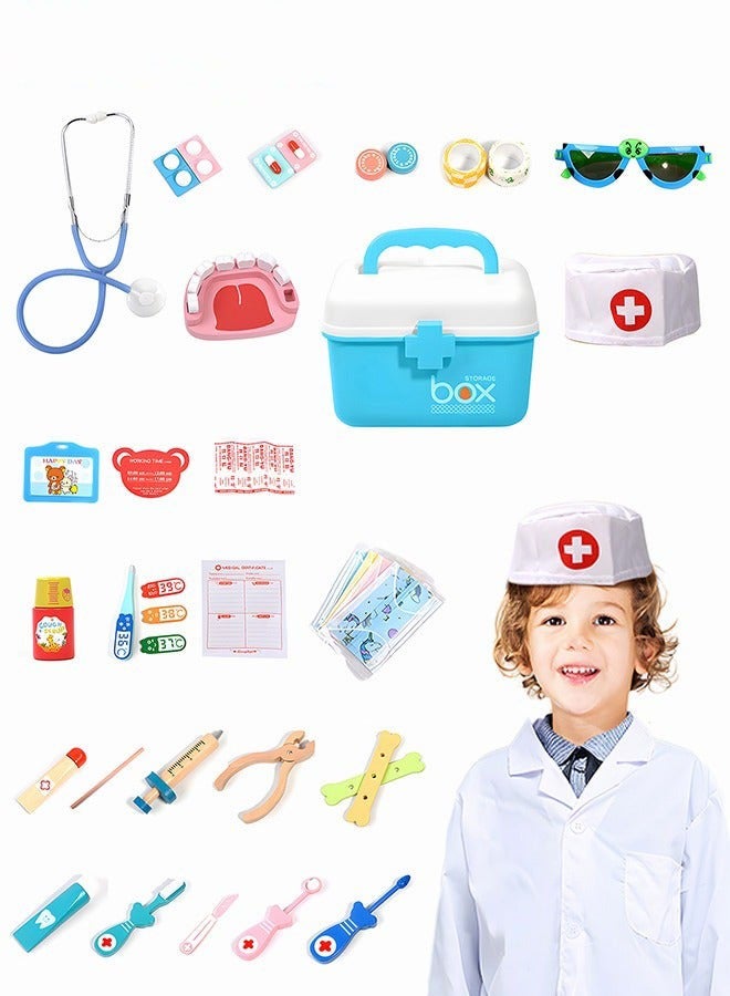 DURKU Full Dentist Kit and Doctor Toys Set with Medical Tools and Clothes, Educational Role Playing Game for Kids, Perfect Gift Idea - Image 2