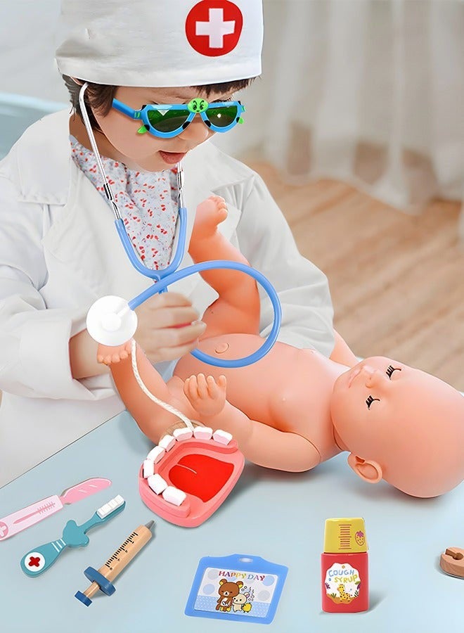 DURKU Full Dentist Kit and Doctor Toys Set with Medical Tools and Clothes, Educational Role Playing Game for Kids, Perfect Gift Idea - Image 3