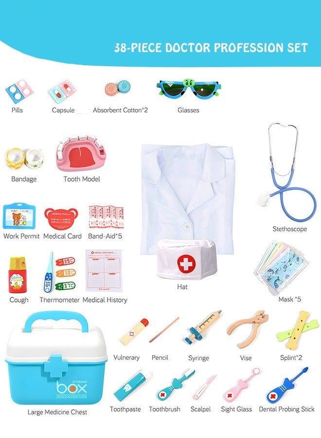 DURKU Full Dentist Kit and Doctor Toys Set with Medical Tools and Clothes, Educational Role Playing Game for Kids, Perfect Gift Idea - Image 5