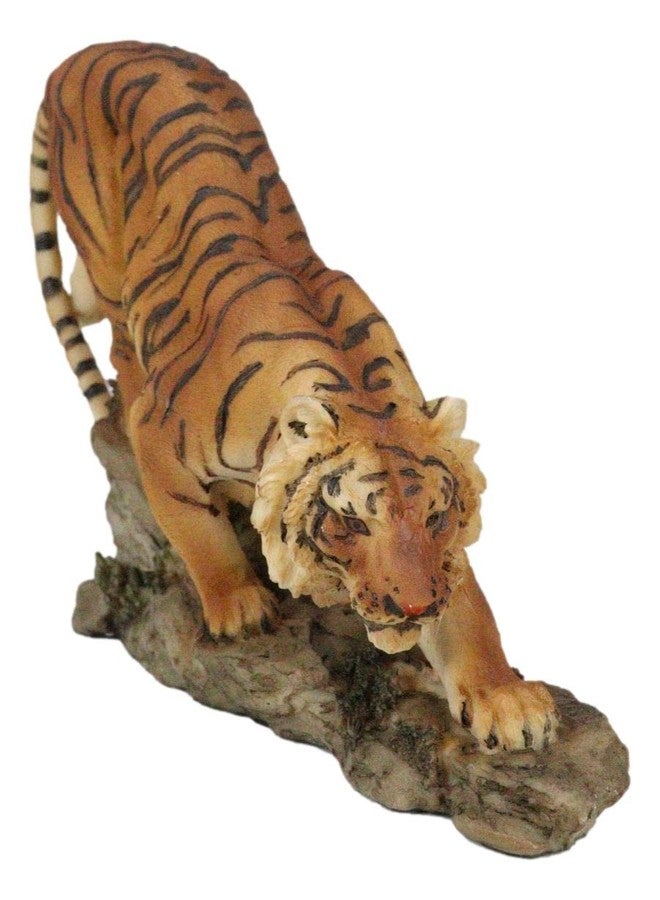 Ebros Gift Prowling Orange Bengal Tiger Figurine 7.25" L Indian Sumatran Stealth Hunter Giant Cat Sculpture - Image 1