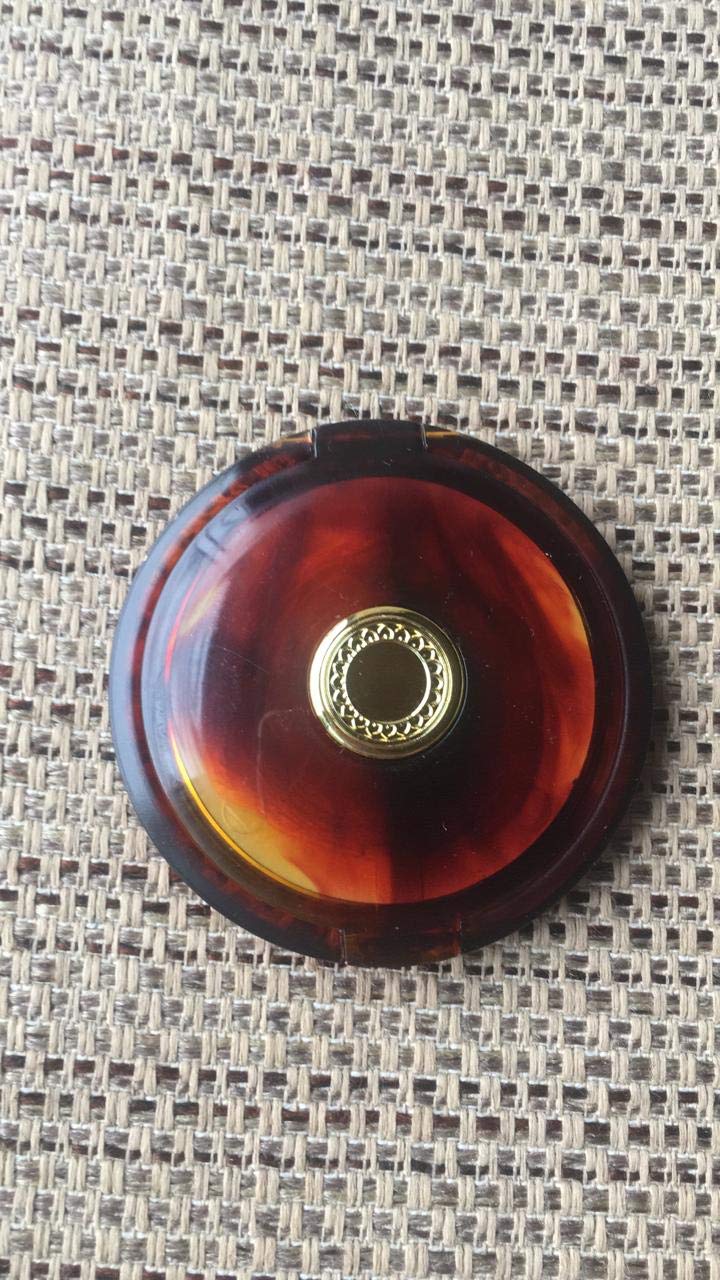 Victor Enterprises Victor Enterprises 25 Plastic Round Compact Cosmetic Magnifying Mirror Shell Brown Colour - Image 1