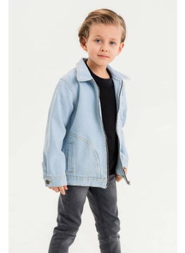 Gold Class Kidswear Zippered Double Pocket Single Chest Pocket Boy Denim Jacket  - Image 3