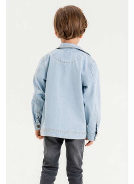 Gold Class Kidswear Zippered Double Pocket Single Chest Pocket Boy Denim Jacket  - Image 4