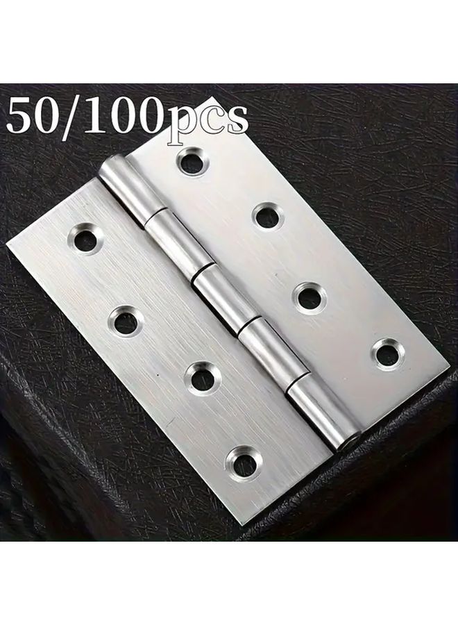 50pcs Heavy Duty Stainless Steel Hinges With Silent Closing Mechanism Rustproof For Cabinets Doors - Image 1