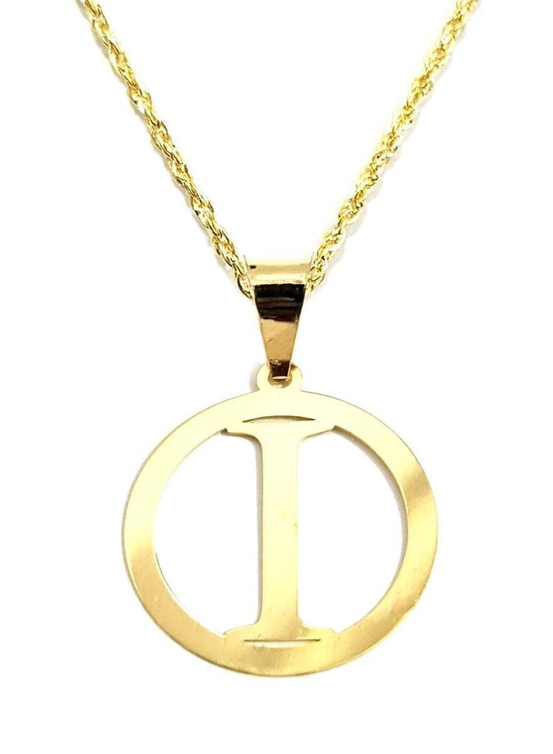 Hamsa.ae 18K Pure Gold Letter I Design Necklace - Image 1