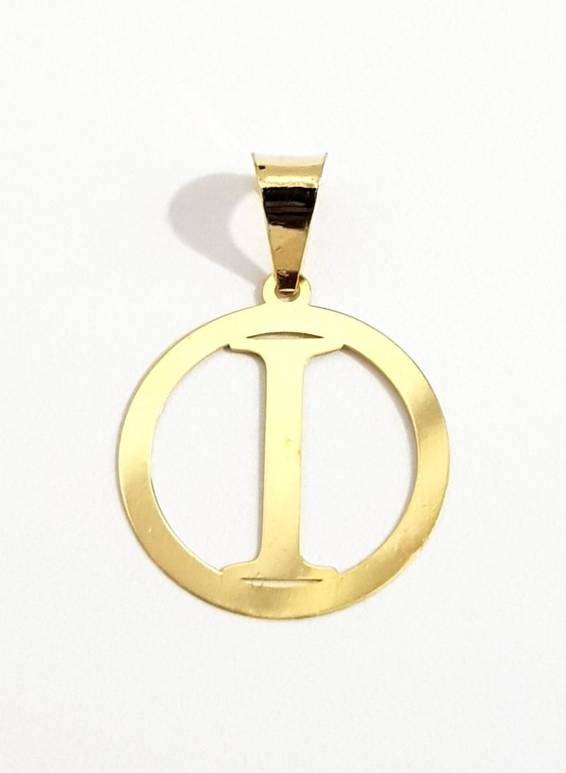 Hamsa.ae 18K Pure Gold Letter I Design Necklace - Image 2