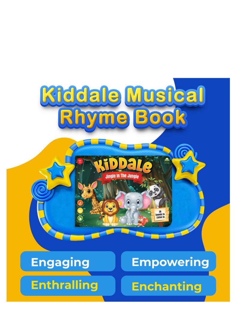 Kiddale Wild Animal Rhymes Musical Sound Book for 1+ year old|Interactive Touch n Play Sound Book|Learning & Education|Perfect Gift for 1-3 years old|Sing Along Books  - Image 2
