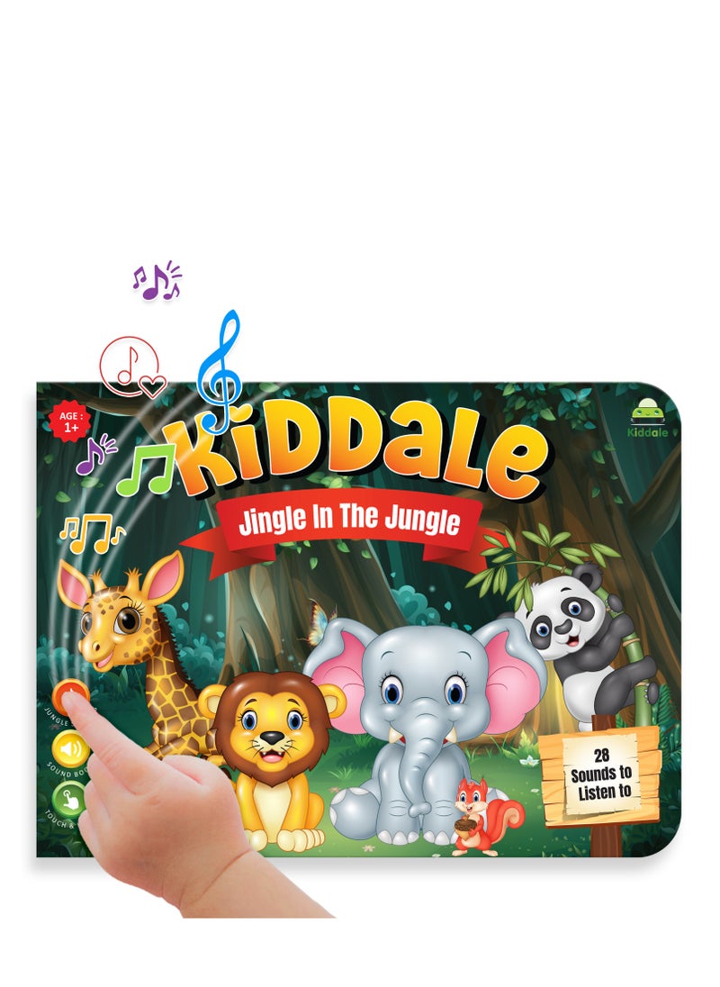 Kiddale Wild Animal Rhymes Musical Sound Book for 1+ year old|Interactive Touch n Play Sound Book|Learning & Education|Perfect Gift for 1-3 years old|Sing Along Books  - Image 1