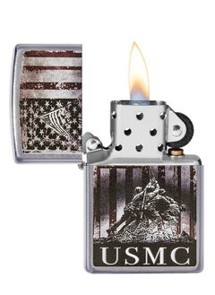 Zippo U.S. Marine Corps. Street Chrome Windproof Lighter  - Image 3