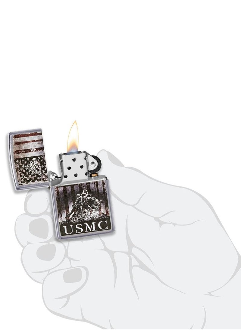 Zippo ولاعة كروم مقاومة للرياح من مشاة البحرية الأمريكية  - Image 5