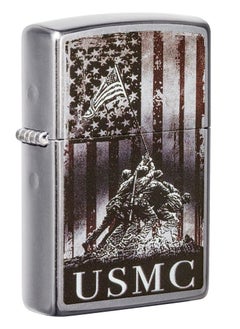 Zippo U.S. Marine Corps. Street Chrome Windproof Lighter  - Image 1