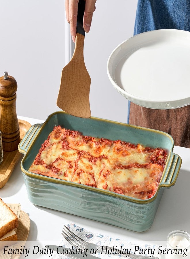 Jemirry Ceramic Baking Dish Set of 3, Casserole Dishes for Oven, Square Porcelain Bakeware Set with Handles, Lasagna Baking Pan for Cooking, Perfect for Baking and Serving, Housewarming, Halloween - Image 3