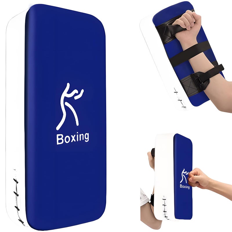 LuiceABC One Karate Taekwondo Boxing Kick Punch Adjustable Soft Shield Durable MMA Training Thai Pad for Boxing, Training and Protecting Your Palm, Wrist and Decreasing The Shock (Blue) - Image 1