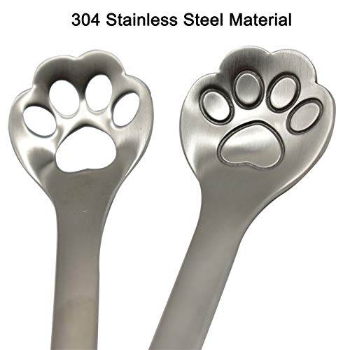 Maydahui 6 PCS Cat Paw Spoon Hollow Out Coffee Spoons 5.8 inch 18/10（304 ）Stainless Steel Teaspoon for Dessert Ice-cream Stirring Home Kitchen Restaurant - Image 3