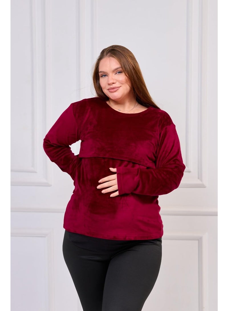 توباي دفاية مبطنة شتوي للحوامل  – تصميم مريح ببطانة دافئة وخصر مرن – خامة ناعمة تمنح الدفء والراحة في الأيام الباردة - Image 1