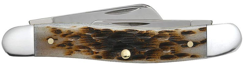 Case XX WR Pocket Knife Medium Stockman, Amber Bone Handle, Stainless Steel Blades, Length Closed: 3 5/8 Inches - Image 5