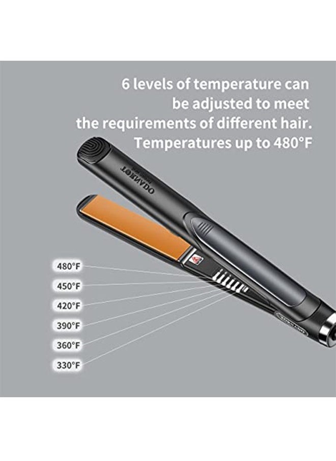 Hair Straightener and Curler 2 in 1 Ceramic Flat Iron with 6 Heat Settings Adjustable Temperature and Heats Up Fast