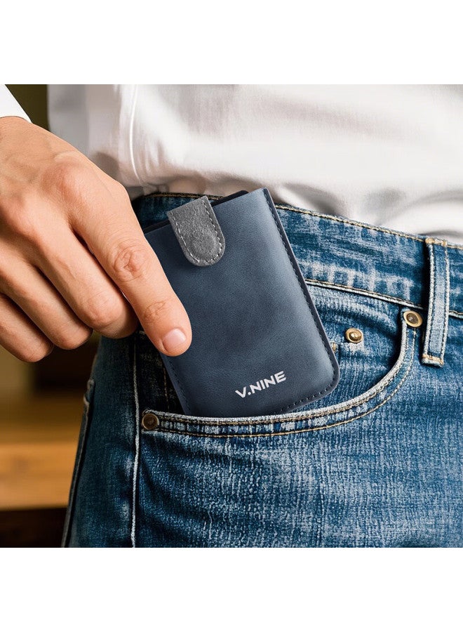 V.nine Slim And Portable Card Holder Men's Casual And Versatile Business Short Wallet With Multiple Card Slots, Perfect Gift For Father Or Boyfriend - Image 1