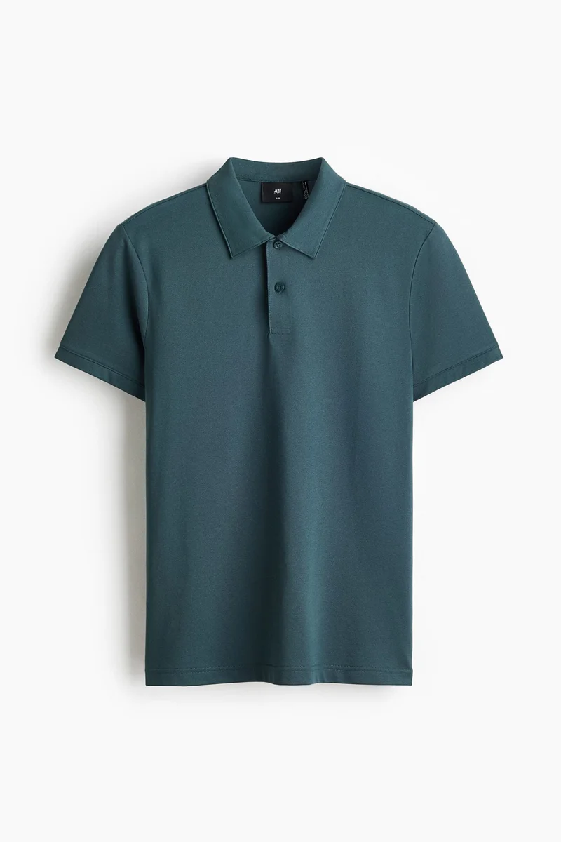 H&M  COOLMAX® Slim Fit Polo shirt for Men | Best Price UAE