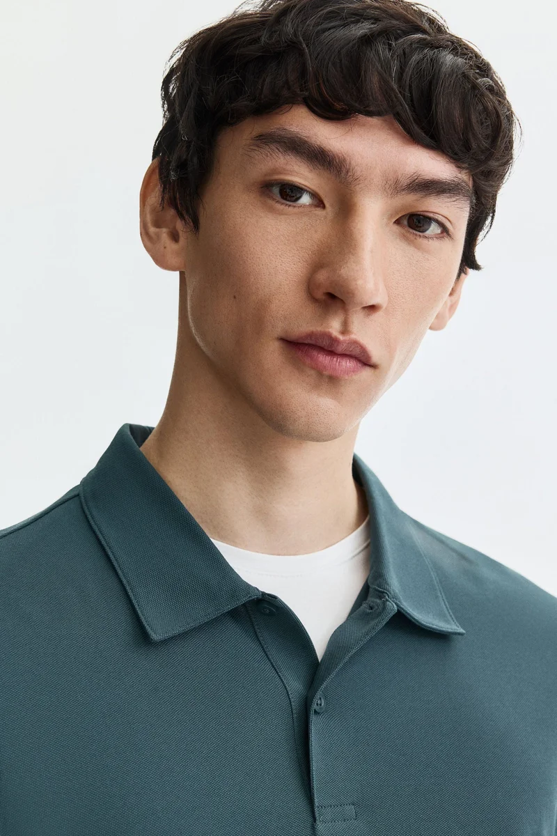 H&M  COOLMAX® Slim Fit Polo shirt for Men | Best Price UAE