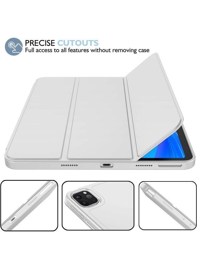 Raxoom Sleek Light Gray Trifold Smart Cover for iPad Pro 11-Inch (2022/2021) â€“ Soft TPU Back, Integrated Pencil Holder, Auto Wake/Sleep, and Charging Compatibility - Image 4
