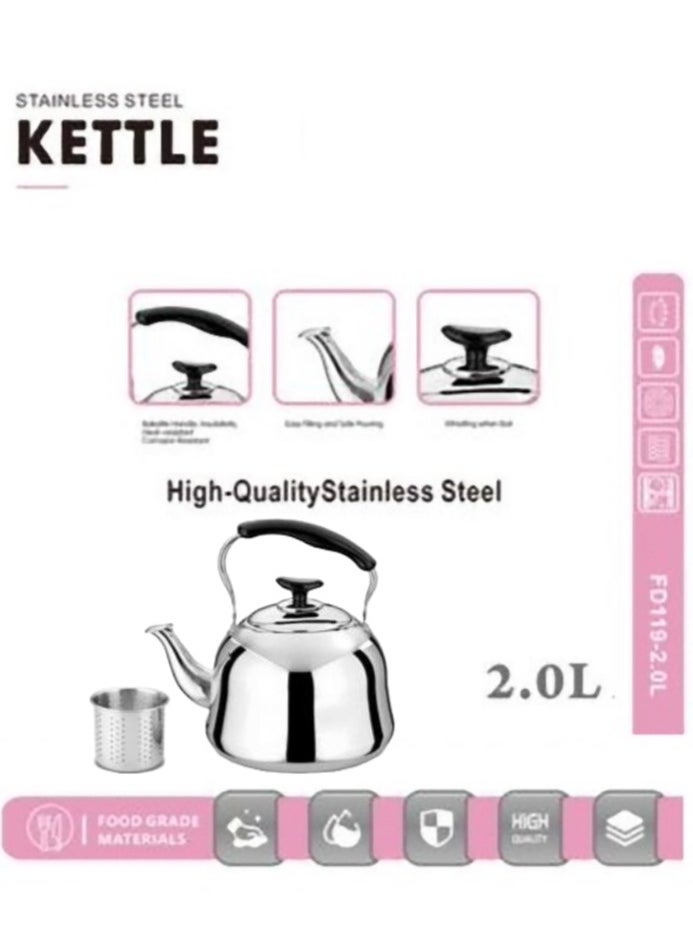 DESSINI Kettle Stainless Steel Tea Kettle with Stainer  - Image 2